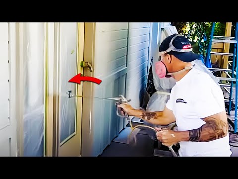 airless spray - A good video demonstration on painting exterior french doors with an airless sprayer. Masking, spay techniques, and masking removal. How to make you french d...