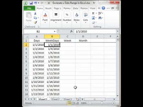 match date range in excel