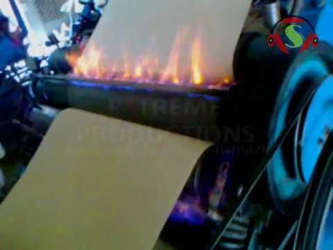 Machine Corrugated - Corrugation Machine video from Multan Pakistan for making of corrugated roles and boxes. Making 2 Ply of paper with flutes.
