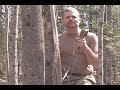 Maine Primitive Skills School instructor Mike Douglas teaches how to construct the Debris Hut Shelter.(Part I of II) Visit us online at www.primitiveskills.com