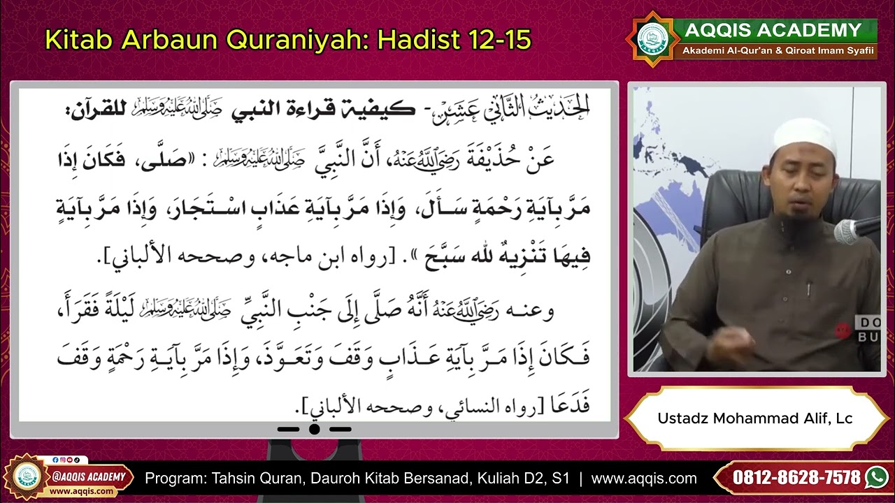Kitab Arbaun Quraniyah Hadist 12-15