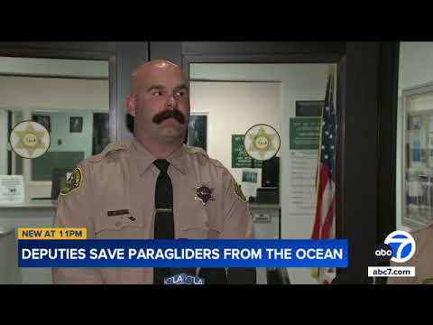 Deputies Pull Off Heroic Rescue After 2 Paragliders Crash Into Ocean off California Coast | ABC 7 Chicago