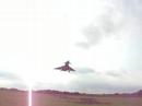 Eurofighter Typhoon landing at RAF Coningsby