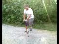 Idaho kid on tiny pogo stick