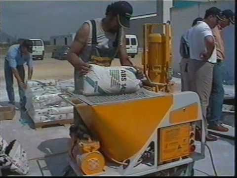 maquina de yeso - POMPE A MORTIER POUR PREMELANGES SECS Machine conçue pour appliquer facilement et rapidement des enduits prémélangés secs à base de ciment, plâtre ou d'isola...