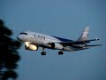A320 de Lan Argentina aterrizando en el atardecer cordobes