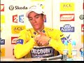 Contador, primera rueda de prensa de amarillo