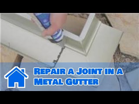 how to seal a gutter leak
