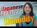 Learn Japanese Fast Phrases -- Japanese Humidity