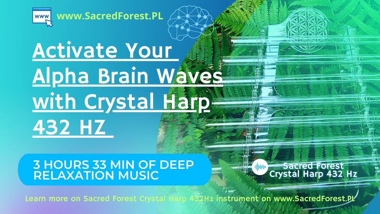 3 hours Sleep Music Sacred Forest Crystal Harp 432hz Beautiful Soundbath for insomnia