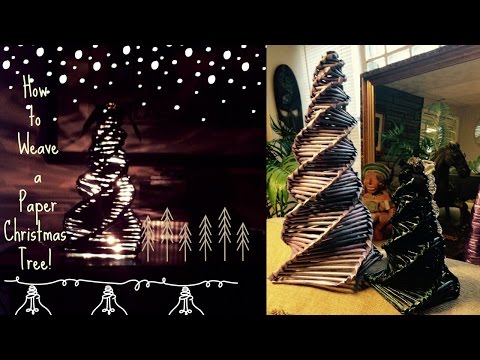 how to newspaper christmas tree