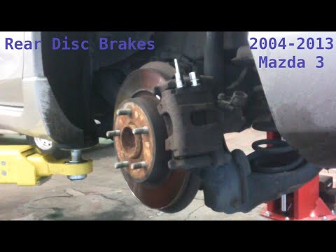 Rear brake pad replacement 2005 Mazda 3 disc brakes Mazda3