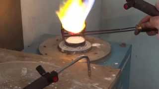 Плавка серебра горелкой газ-кислород