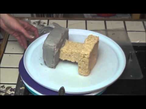 how to attach rice krispies to cake