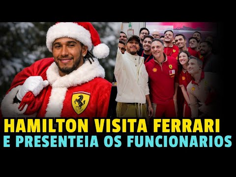 Hamilton Presenteia Funcionarios Da Ferrari Na Sua Ultima Visita A Fabrica