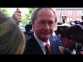 Click here to watch this video Reporters question Chafee and Curt Schilling outside EDC meeting