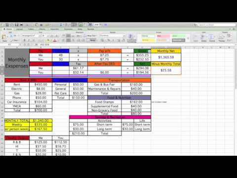 how to budget using excel