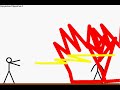 Stickman element fire and lighting fight then team up