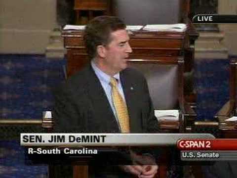 Sen. Jim DeMint Proposes Earmark Reform