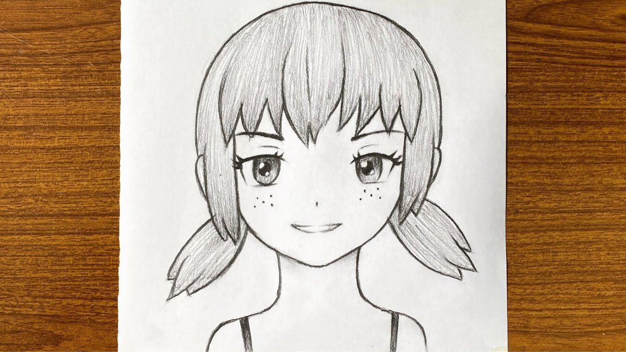 How to draw an anime character girl step by step easy / Easy anime drawing /Anime girl face tutorial
