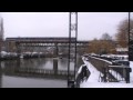First Great Western Train Crossing Worcester River Severn Railway Bridge & Viaduct 6th January 2010
