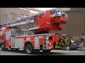 Vertrek Ladderwagen Brandweer Brussel E8/ Départ échelle Pompiers Bruxelles E8