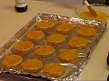 In this video, Betty demonstrates how to make quick and easy Restaurant-Style Cheddar Cheese Biscuits. These are flaky and full of cheddar flavor, with a buttery, salted top--just like in one of your favorite restaurants! Ingredients: 2 cups biscuit and baking mix (I used Heart Healthy Bisquick.) 2/3 cup shredded Cheddar cheese 1/2 cup water Combine 2 cups biscuit mix, 2/3 cup shredded Cheddar cheese, and 1/2 cup water. Blend with a fork until it forms a dough. Place the dough on a lightly floured surface and knead about 8 times. Roll the dough to 1/2-inch thick. Cut with a 2 1/2-inch biscuit cutter. Place on a jellly roll pan or other baking pan that has been sprayed with cooking oil. Bake at 450 degrees about 8 minutes, or until golden brown. Serve while hot! They will not need butter, because the cheese will melt and permeate the entire biscuit, giving it the flavor and texture it needs! Yum!!!