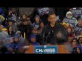 Barack Obama rallies crowd in 39 degree rain at Widener, PA one week before the election - part 10 Barack Obama rallies crowd in 39 degree rain at Widener, PA one week before the election - part 10