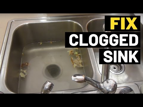 how to drain clogged sink