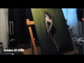 Crimson Red Dress Timelapse Acrylic Painting
