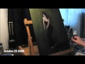 Timelapse Painting: Woman in a Crimson Red Dress