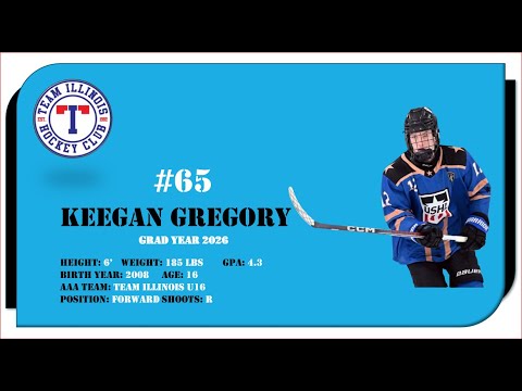 Keegan Gregory #65 U16 AAA Team Illinois - First 8 Games