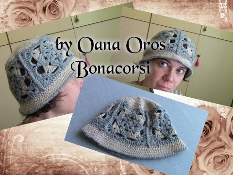 granny spirale - la corona del cappello : 5 giri di diminuzioni.