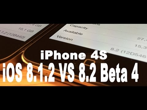 iOS 8.2 Beta 4 on iPhone 4S compared to iOS 8.1.2