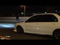 2008 Nissan GTR vs Mitsubishi Evolution 7 (street racing)