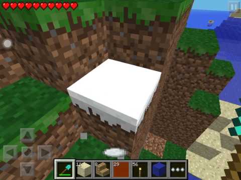 how to harvest snow in minecraft pocket edition