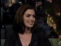 anne hathaway's letterman appearance sept. 30, 2008.