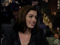anne hathaway's letterman appearance sept. 30, 2008.