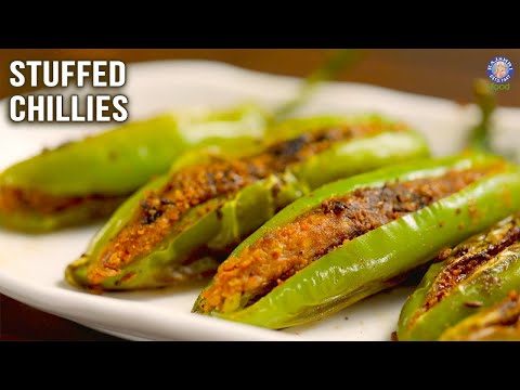 Stuffed Chillies Recipe | Green Chilli Fry | Bharwan / Bharli Mirchi | Side Dishes | Rajshri Food