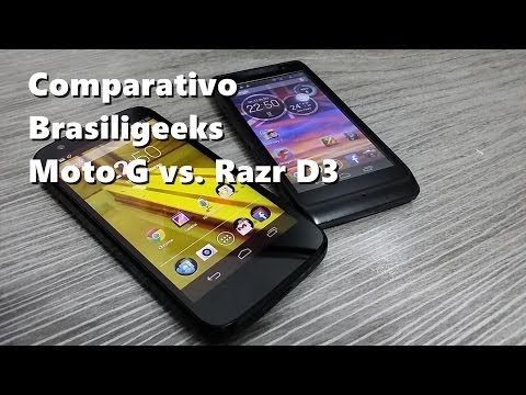 D3 - Neste comparativo, abordamos a dúvida de muitos: Moto G ou Razr D3? De um lado, o Moto G possui uma tela LCD IPS de 4,5