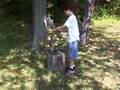 Indian Log Bowling Demonstration Peoga Lakes Indiana 2007