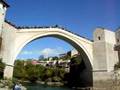 Jumping off the bridge at Mostar