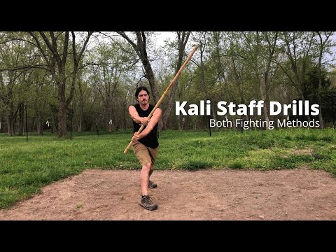 Kali Staff Drill with Both Fighting Methods | Kali Escrima Arnis