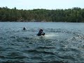 cliff jumping in the Quetico