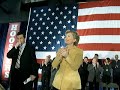 Hillary Clinton introduced to the hammond crowd