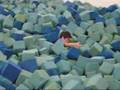 Alex Jumping into Foam Pit