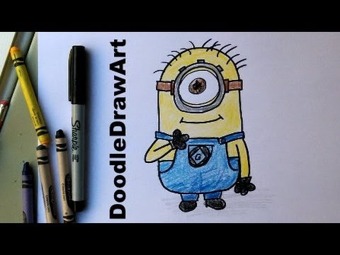 how to draw purple minion despicable me