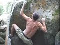 Fontainebleau bouldering - Dark Room (7a+) Fontainebleau bouldering - Dark Room (7a+)