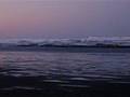 Beach Camping with huge waves in January