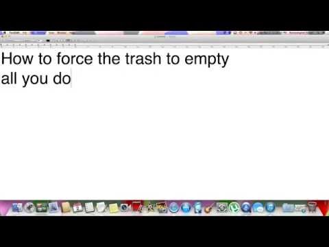 how to empty mac trash by force